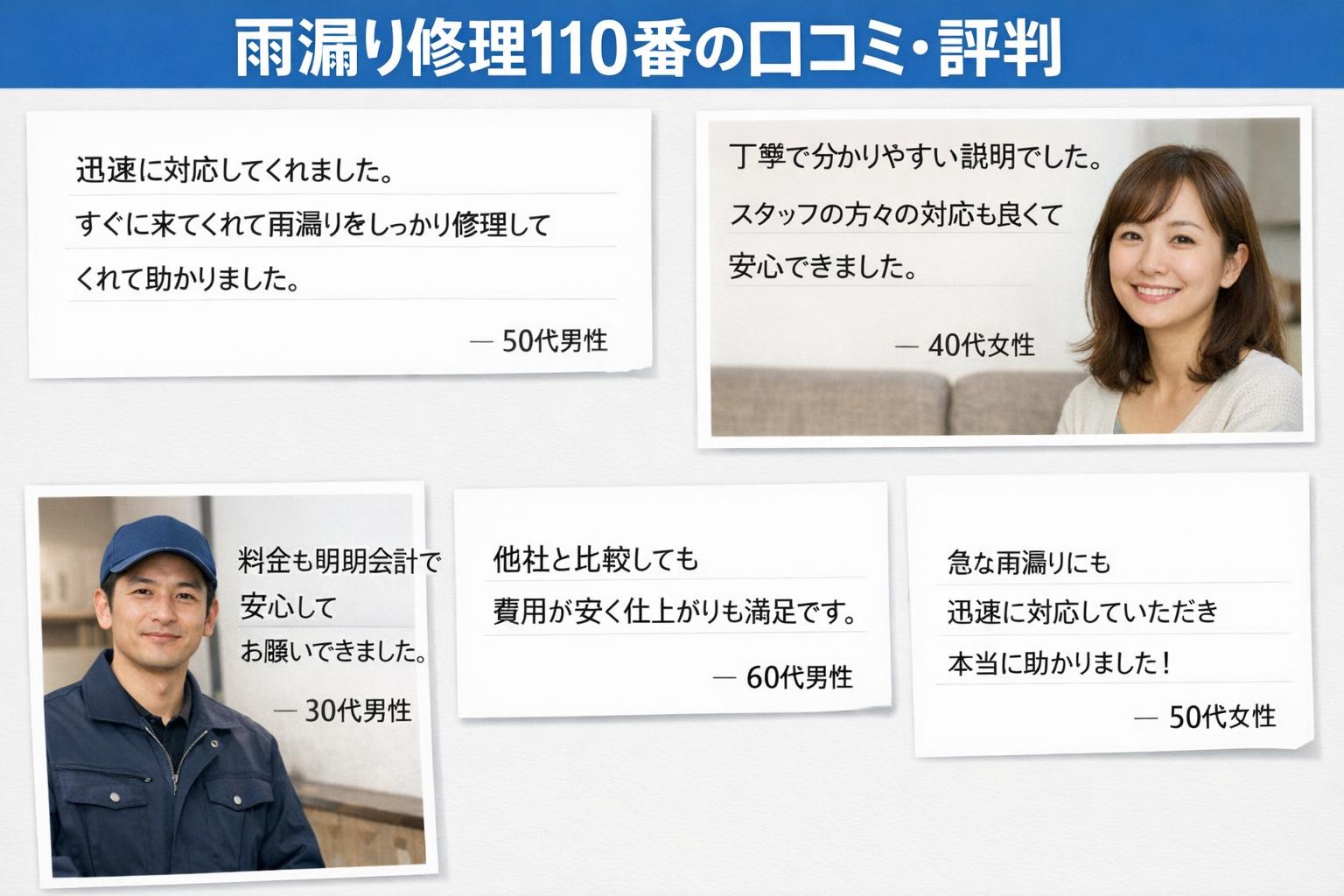 雨漏り修理110番の口コミ・評判
