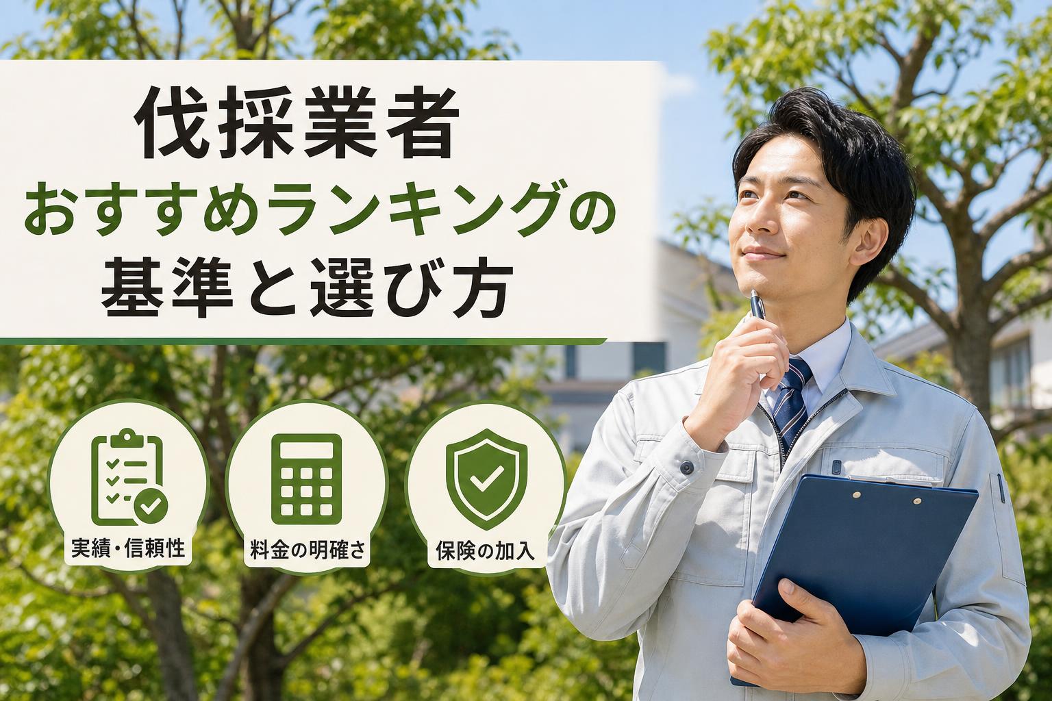 伐採業者おすすめランキングの基準と選び方