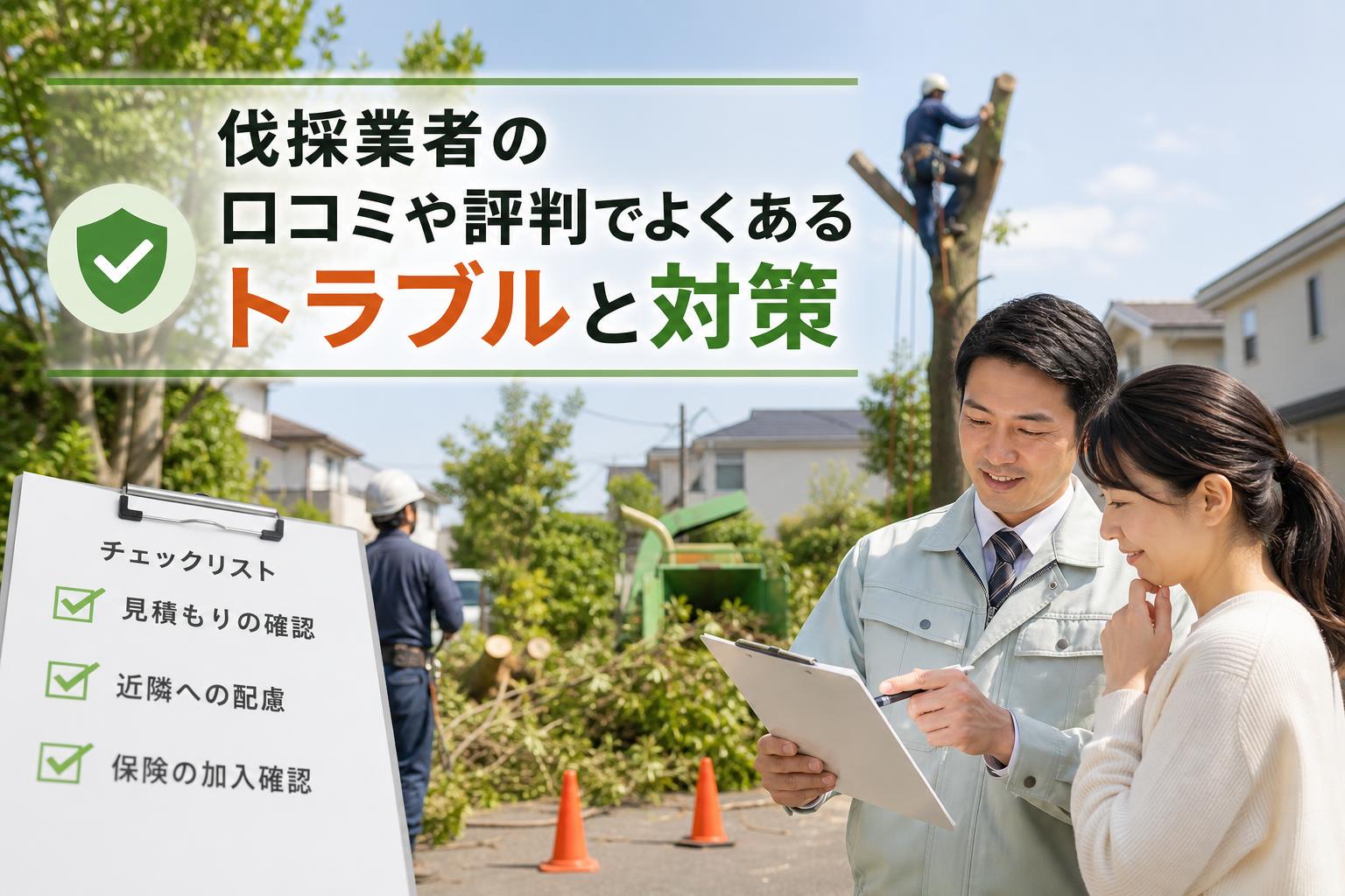 伐採業者の口コミや評判でよくあるトラブルと対策