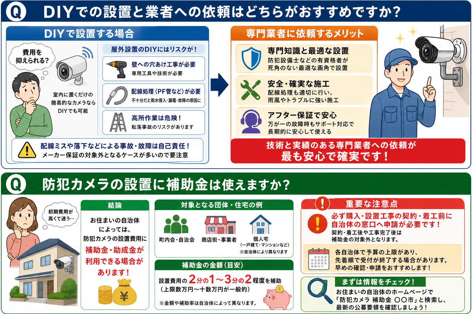 防犯カメラ設置に関するよくある質問