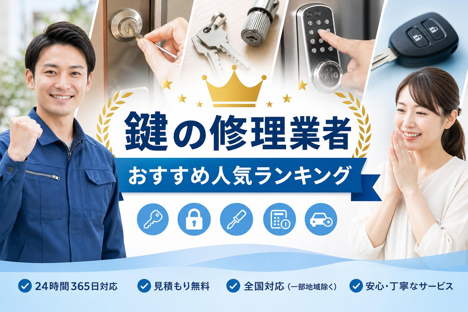 鍵の修理業者おすすめ人気ランキング