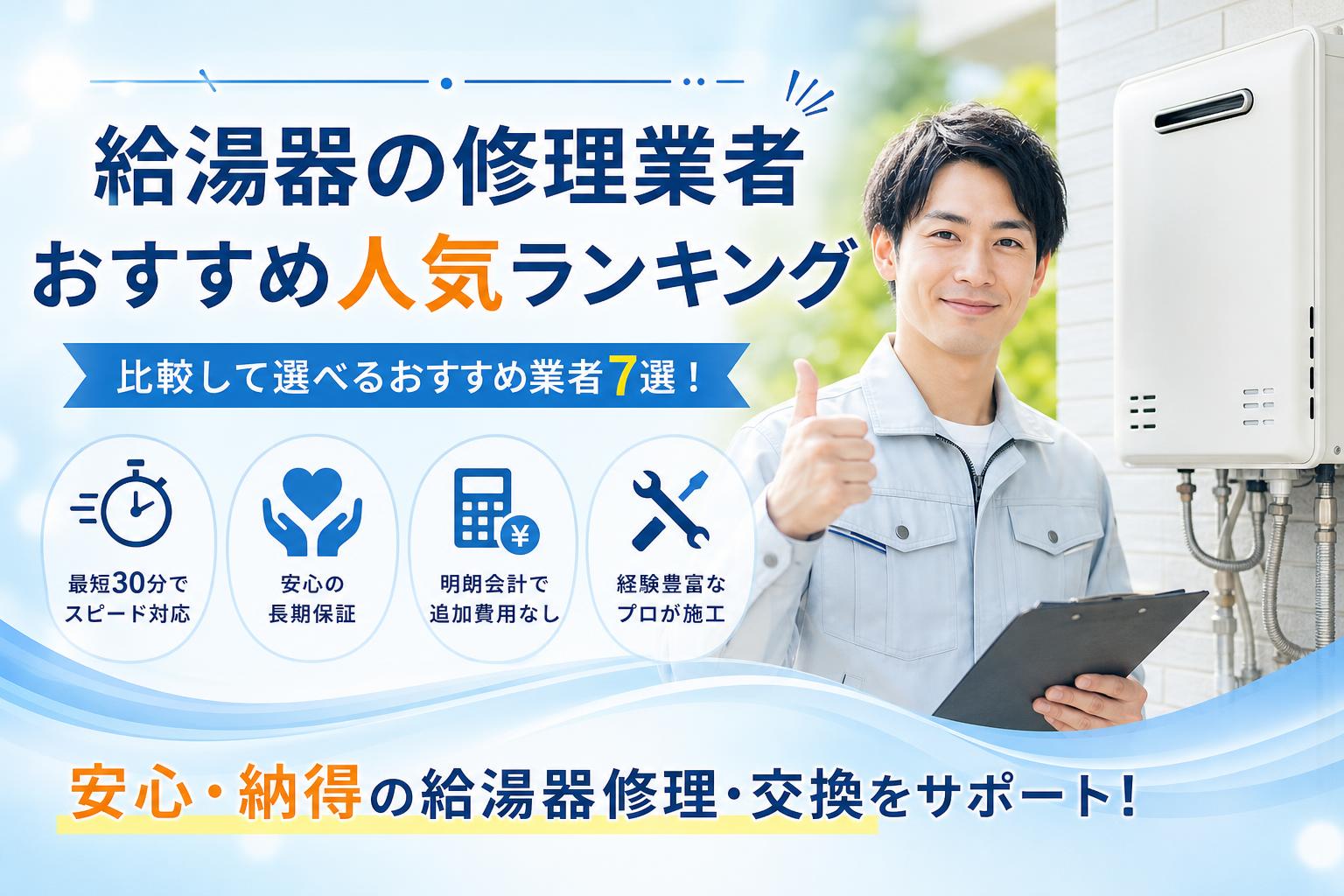 給湯器の修理業者おすすめ人気ランキング