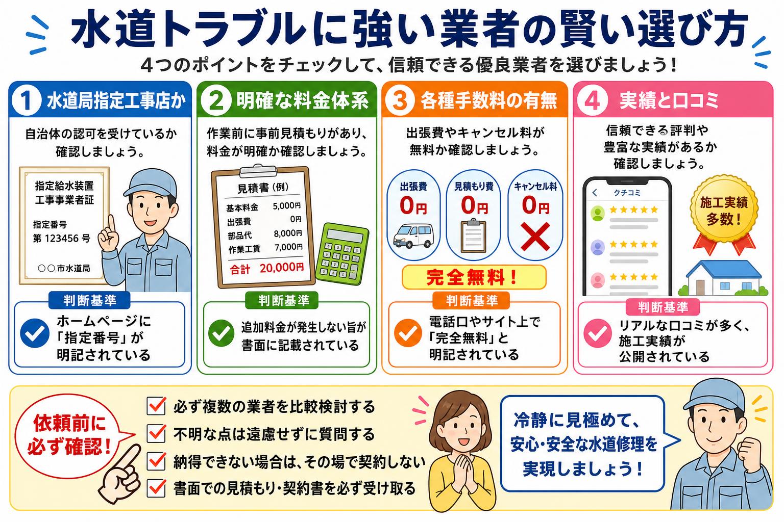 水道トラブルに強い業者の賢い選び方